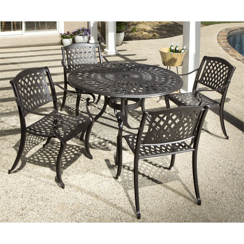 Alfresco Home Westbury 5 Piece Patio Dining Set With Umbrella Hole Alfresco Home Westbury 5 Piece Patio Dining Set With Umbrella Hole