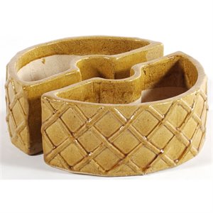 alfresco home trellis round planter in terra gold