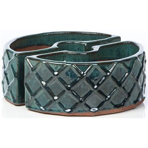 alfresco home trellis round planter in atlantis blue