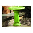 Alfresco Home Ischia Ceramic Bird Bath in Chartreuse