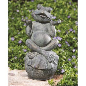 alfresco home care-free frog garden statue