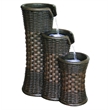 Alfresco Home Everwoven Resin Tiered Fountain with LED Light and Pump
