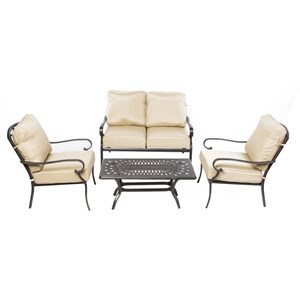 Alfresco Home Newbury 4 Piece Deep Seating Patio Sofa Set