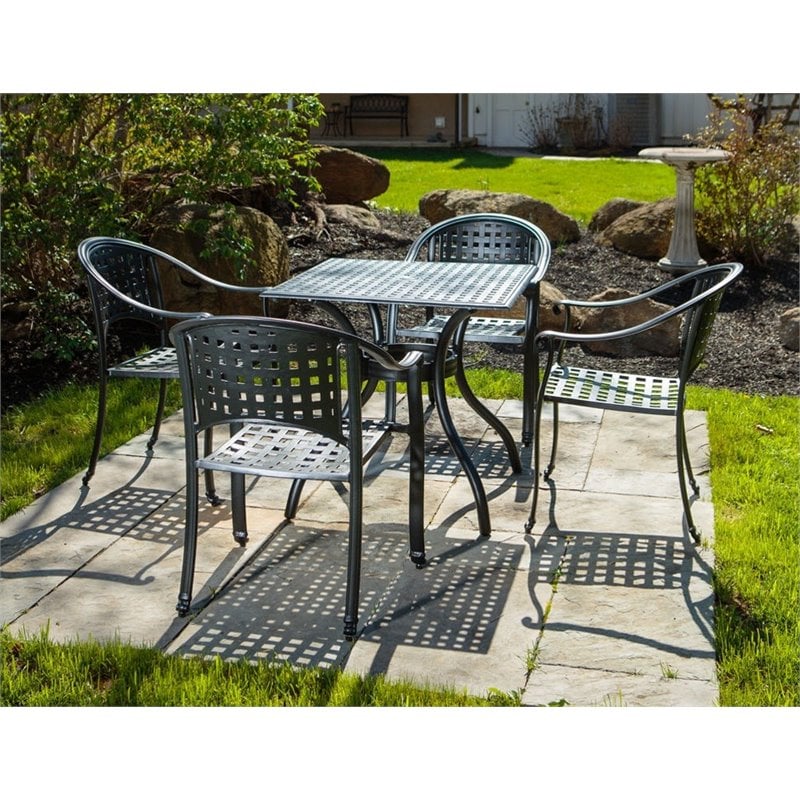 Alfresco Home Milano 5 Piece Patio Dining Set In London Black 56 3004