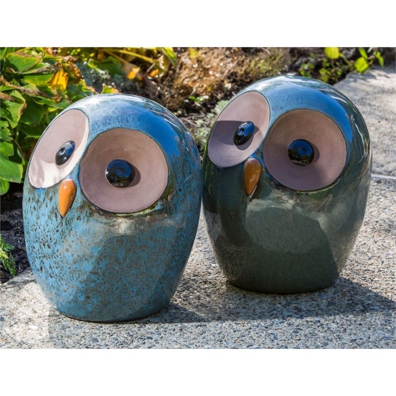 Alfresco Home Ceramic Owl Statue