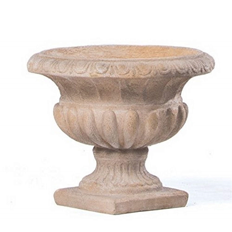 Alfresco Home Loranda Fiberstone Urn in Tallow