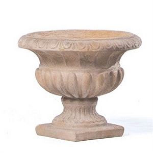 Alfresco Home Loranda Fiberstone Urn in Tallow