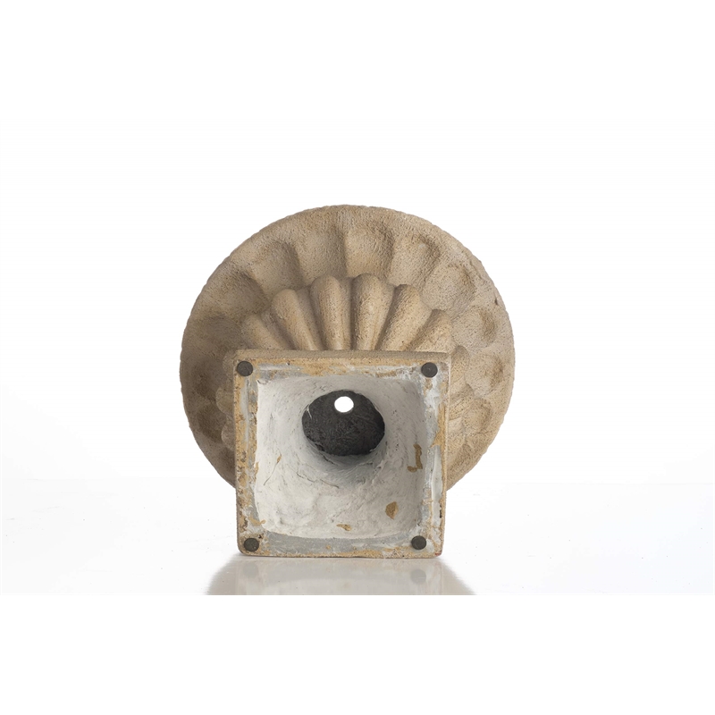 Alfresco Home Loranda Fiberstone Urn in Tallow