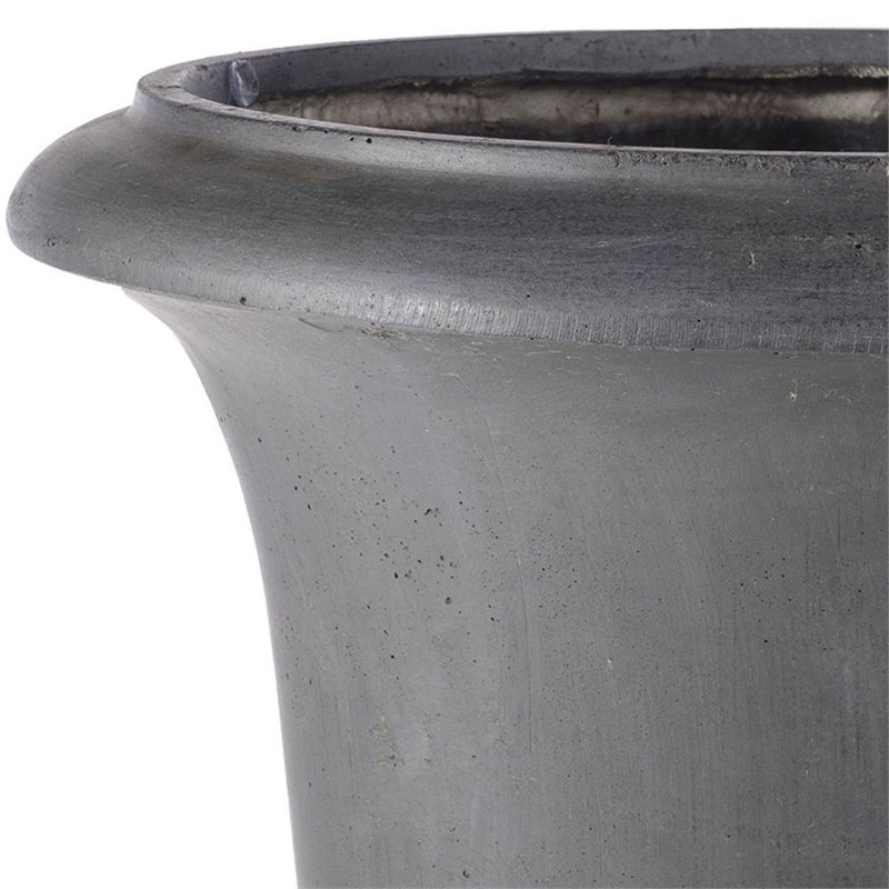 Alfresco Home Jovina Fiberstone Medium Urn Planter in Antique Dark Bronze