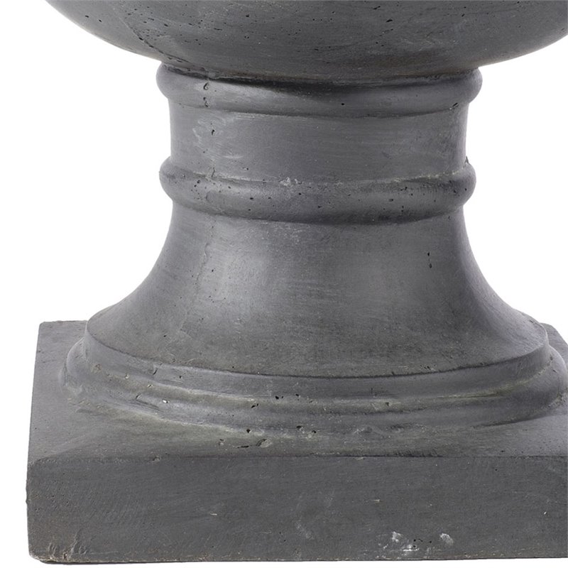 Alfresco Home Jovina Fiberstone Medium Urn Planter in Antique Dark Bronze