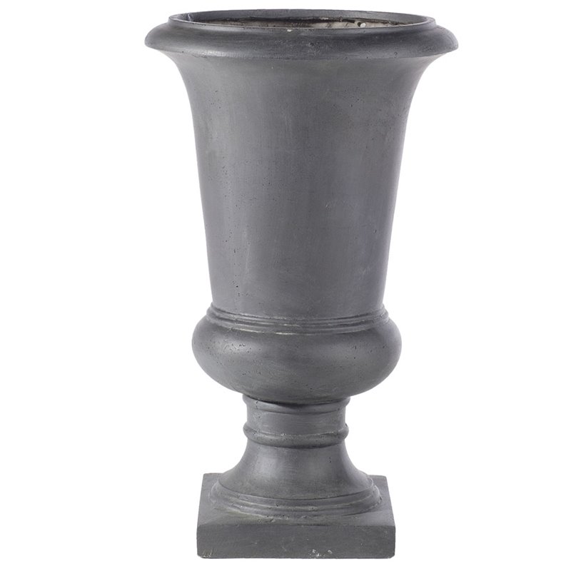 Alfresco Home Jovina Fiberstone Medium Urn Planter in Antique Dark Bronze