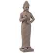 Alfresco Home Fiber-Stone Standing Thai Buddha Garden Sculpture in Brown
