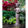 Alfresco Home Fiber-Stone Standing Thai Buddha Garden Sculpture in Brown