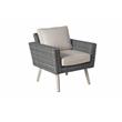 Alfresco Home Castlewood 4-piece Resin Wicker Seating Group in Stone Gray