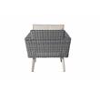 Alfresco Home Castlewood 4-piece Resin Wicker Seating Group in Stone Gray