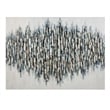 Bassett Mirror Blue Lines Canvas Fabric Wall Art in Black and Brown