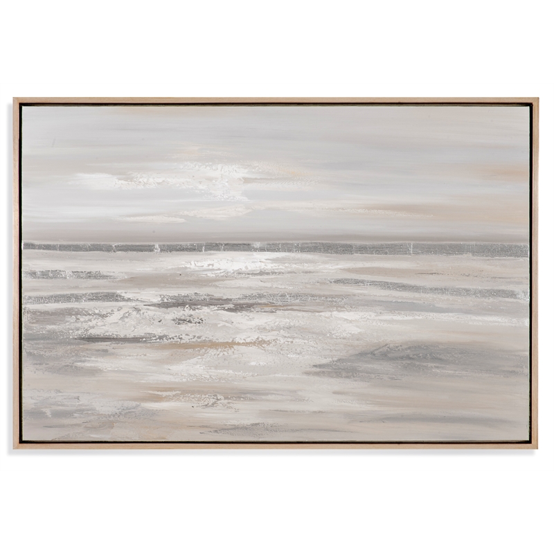 Silver Landscape Canvas Fabric Wall Art in Silver