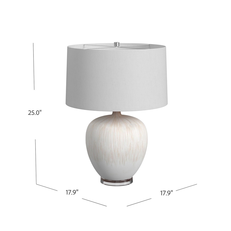 Arcadia Ceramic Table Lamp in Beige