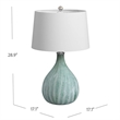 Bassett Mirror Nassau Glass Table Lamp in Green Sea Glass
