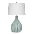 Bassett Mirror Nassau Glass Table Lamp in Green Sea Glass