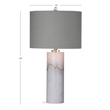 Raywick Table Lamp in White Marble by Bassett Mirror