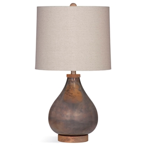 paisley glass table lamp in charcoal