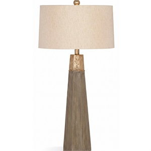 Bassett Mirror Rowan Table Lamp in Beige Cement Stone