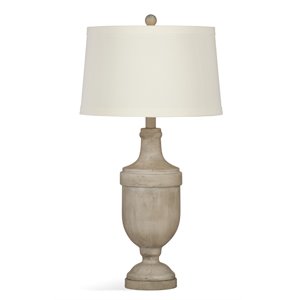 Bassett Mirror Malta Cement Table Lamp in Beige for Home & Office Decor