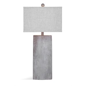 bassett mirror jonas cement table lamp in gray