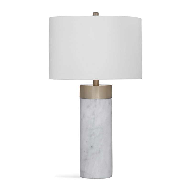 Bassett Mirror Jocelyn Marble Table Lamp in White