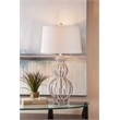 Bassett Mirror Sophie Metal Table Lamp in Silver Leaf