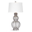 Bassett Mirror Sophie Metal Table Lamp in Silver Leaf