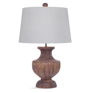 bassett mirror stella resin table lamp in distressed brown