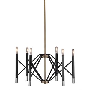 bassett mirror farnsworth metal chandelier in matte black