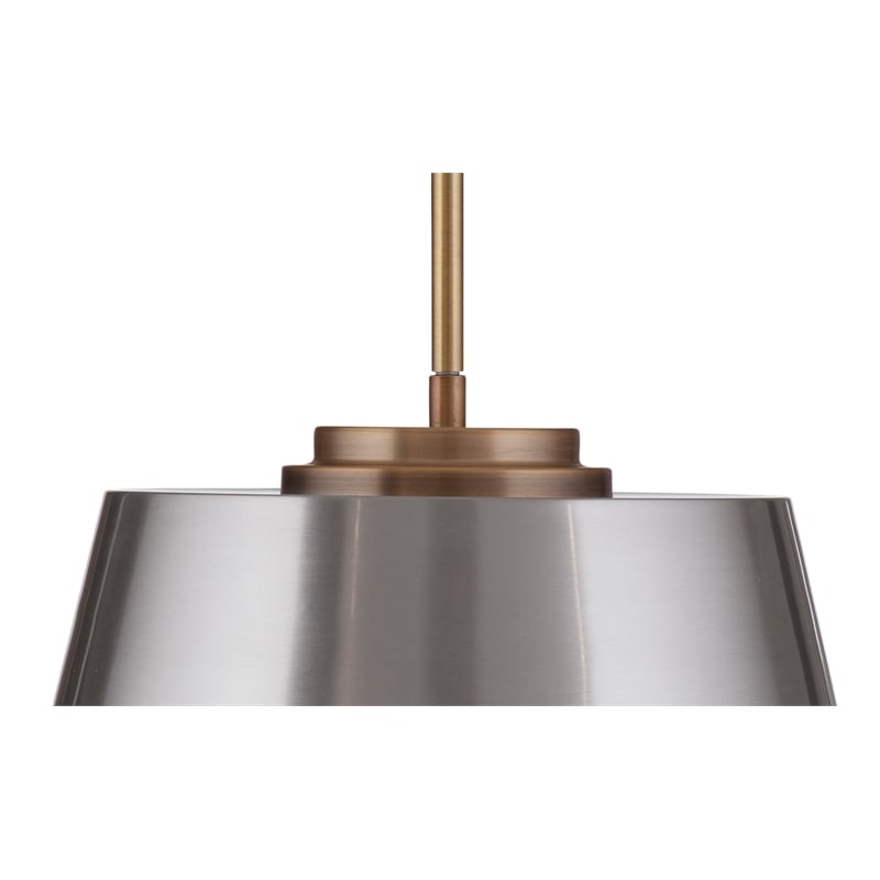 Lancaster Metal Pendant in Silver Brushed Steel