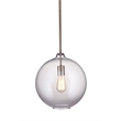 Bassett Mirror Chauncey Edison Bulb Pendant in Antique Brass and Glass