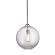 Bassett Mirror Chauncey Edison Bulb Pendant in Antique Brass and Glass