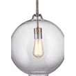 Bassett Mirror Chauncey Edison Bulb Pendant in Antique Brass and Glass
