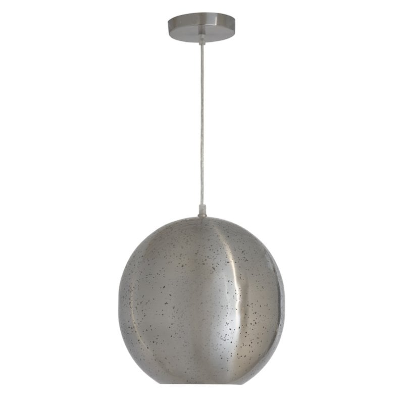 Bassett Mirror Britton Metal Silver Pendant in Brushed Nickel