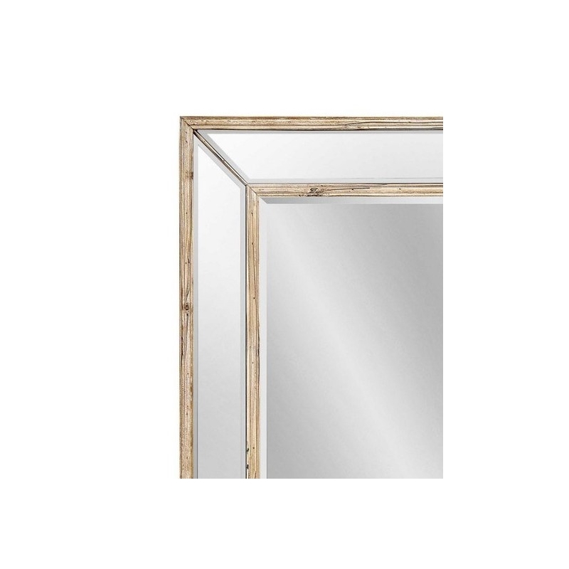 Pompano Wood Wall Mirror in Scrubbed Pine