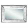 Beaded Wall Mirror in Mirrored Glass and Wood Frame
