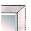 Beaded Wall Mirror in Mirrored Glass and Wood Frame