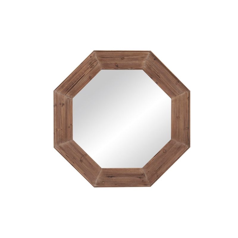 Granby Wood Wall Mirror in Gray Driftwood Frame