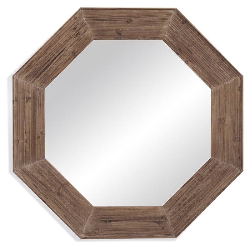 Granby Wood Wall Mirror in Gray Driftwood Frame