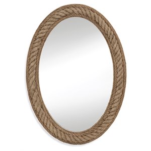 bassett mirror rope wall mirror in brown