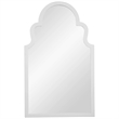 Bassett Mirror Myrna Wall Mirror in White Lacquer Engineered Wood Frame