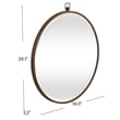 Bassett Mirror Quinn Metal Wall Mirror in Antique Bronze