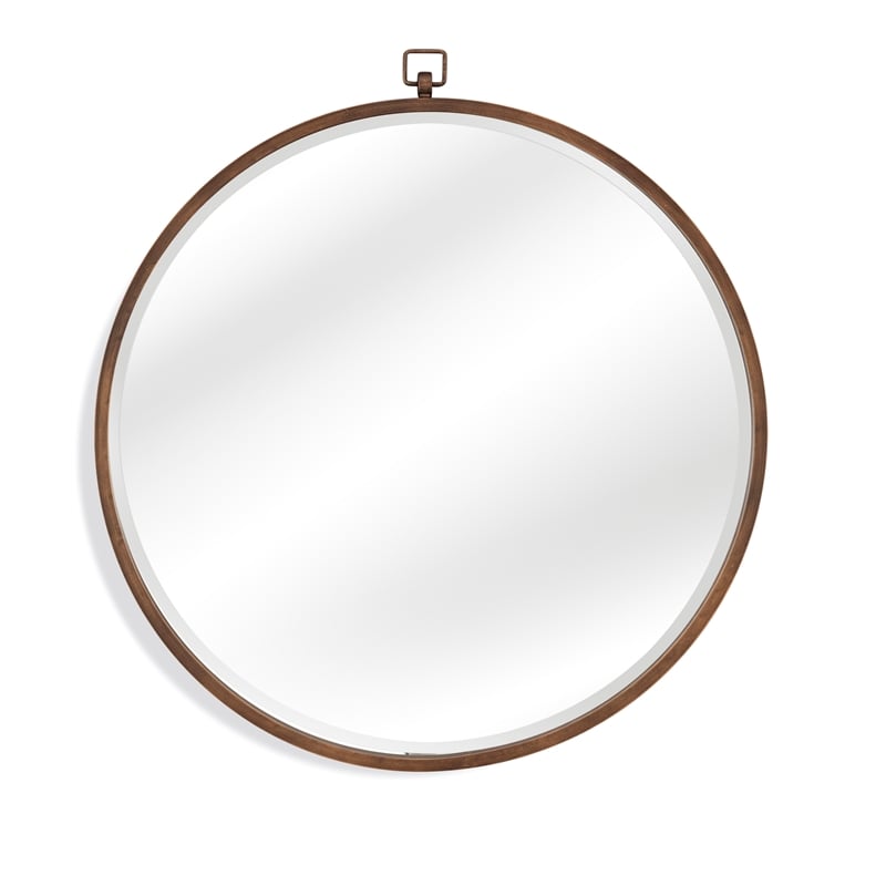 Bassett Mirror Quinn Metal Wall Mirror in Antique Bronze