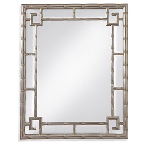 reedly wall mirror in silver leaf polyurethane frame