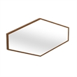 Gold Leaf Wood Hexagonal Wall Mirror